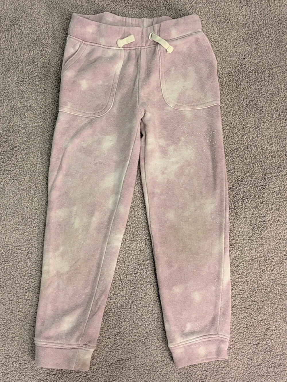 Oshkosh B'Gosh girls purple and white tie dye sweatpant joggers, 5t
